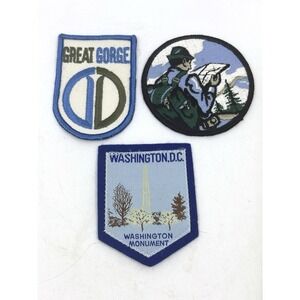 Vtg 1960s Snow Ski Resort GREAT GORGE / Washington/ Hiker Patches 3